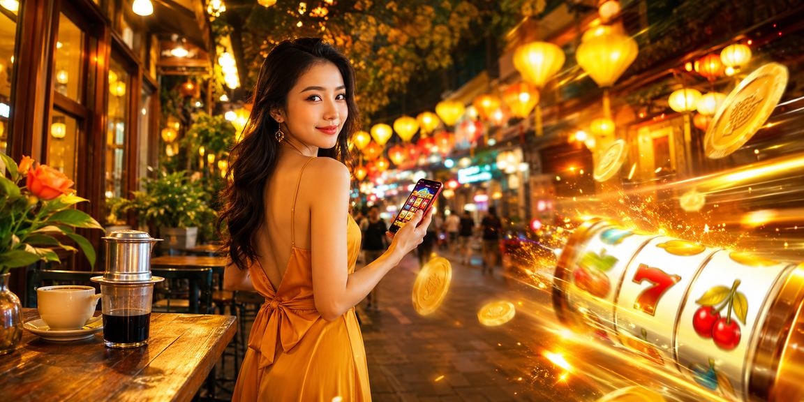 Người chơi tại Hà Nội thưởng thức slot game và cà phê